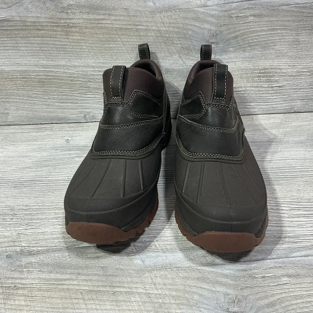 LL Bean TEK 2.5 Storm Chaser 507173 Low Slip on Dark Brown Leather Duck Boot 13M